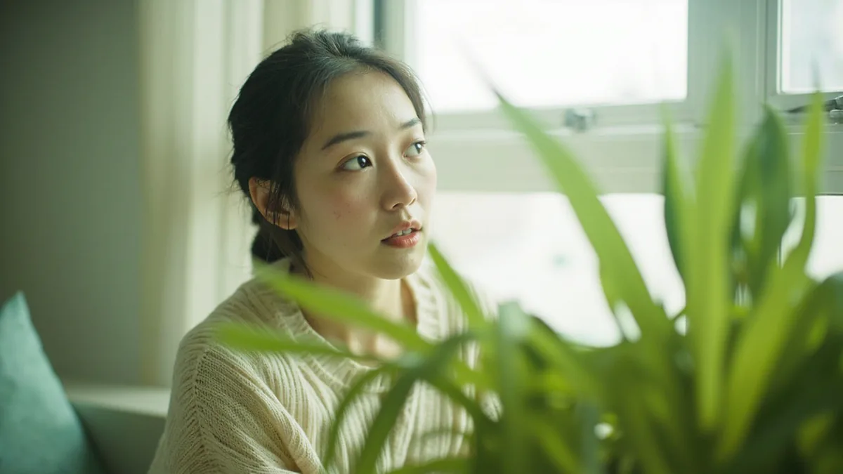 不知不觉(부지불각)의 뜻 "자기도 모르는 사이에"를 나타낸 장면