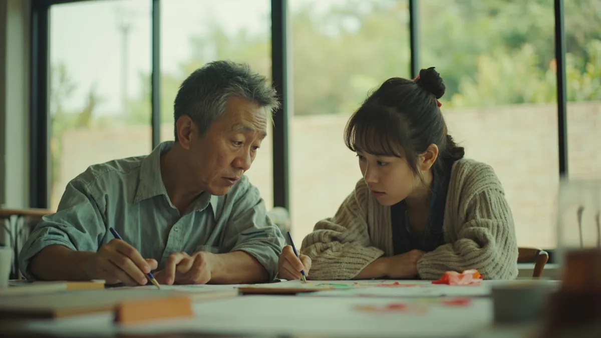 刮目相看(괄목상간)의 뜻 "몰라보게 달라져 새롭게 봄"을 나타낸 장면