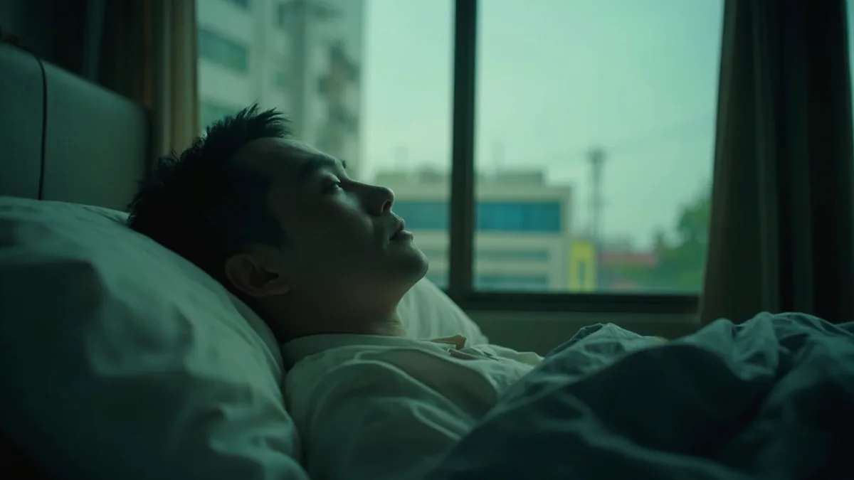 胡思乱想(호사난상)의 뜻 "쓸데없는 생각을 이것저것 함"을 나타낸 장면
