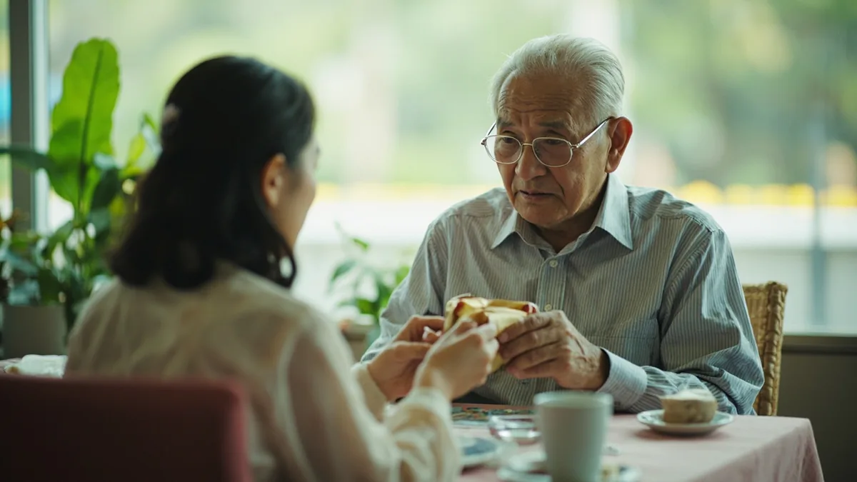 受宠若惊(수총약경)의 뜻 "뜻밖의 호의에 황송해함"을 나타낸 장면