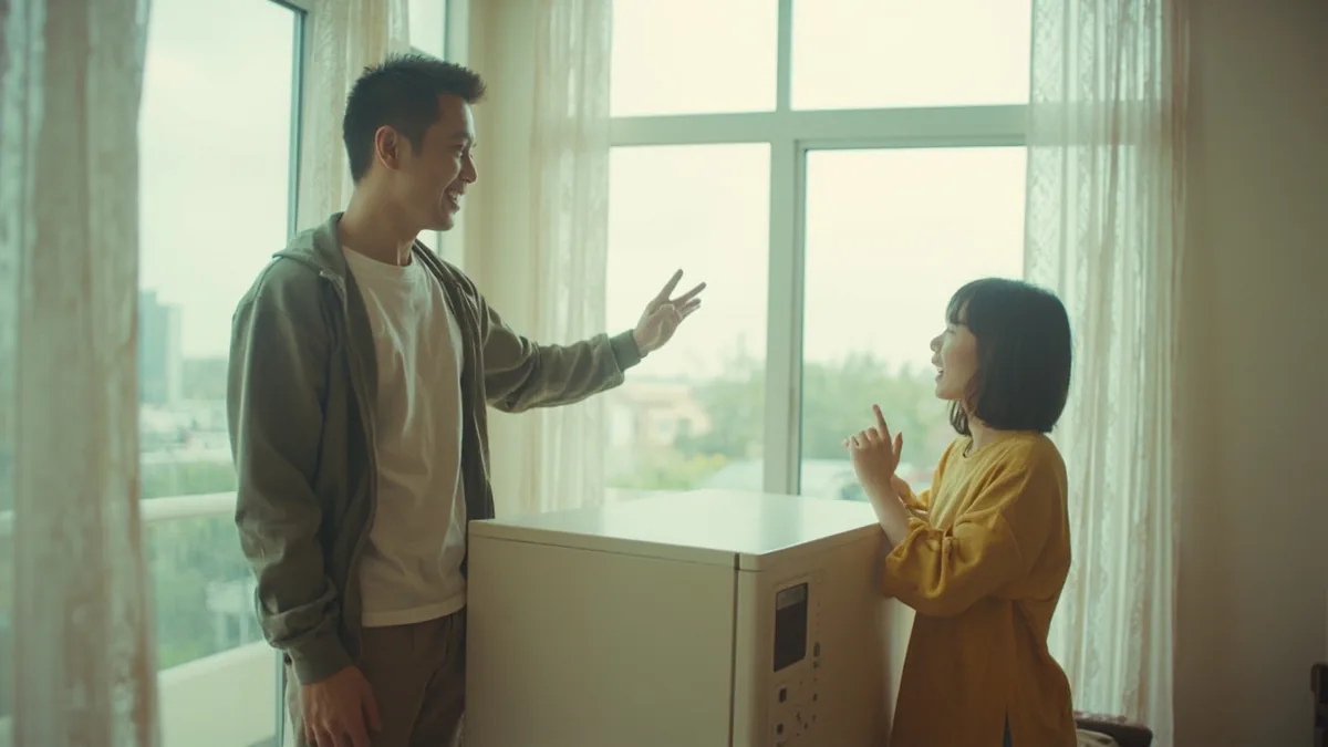自作主张(자작주장)의 뜻 "남과 상의 없이 제멋대로 결정함"을 나타낸 장면