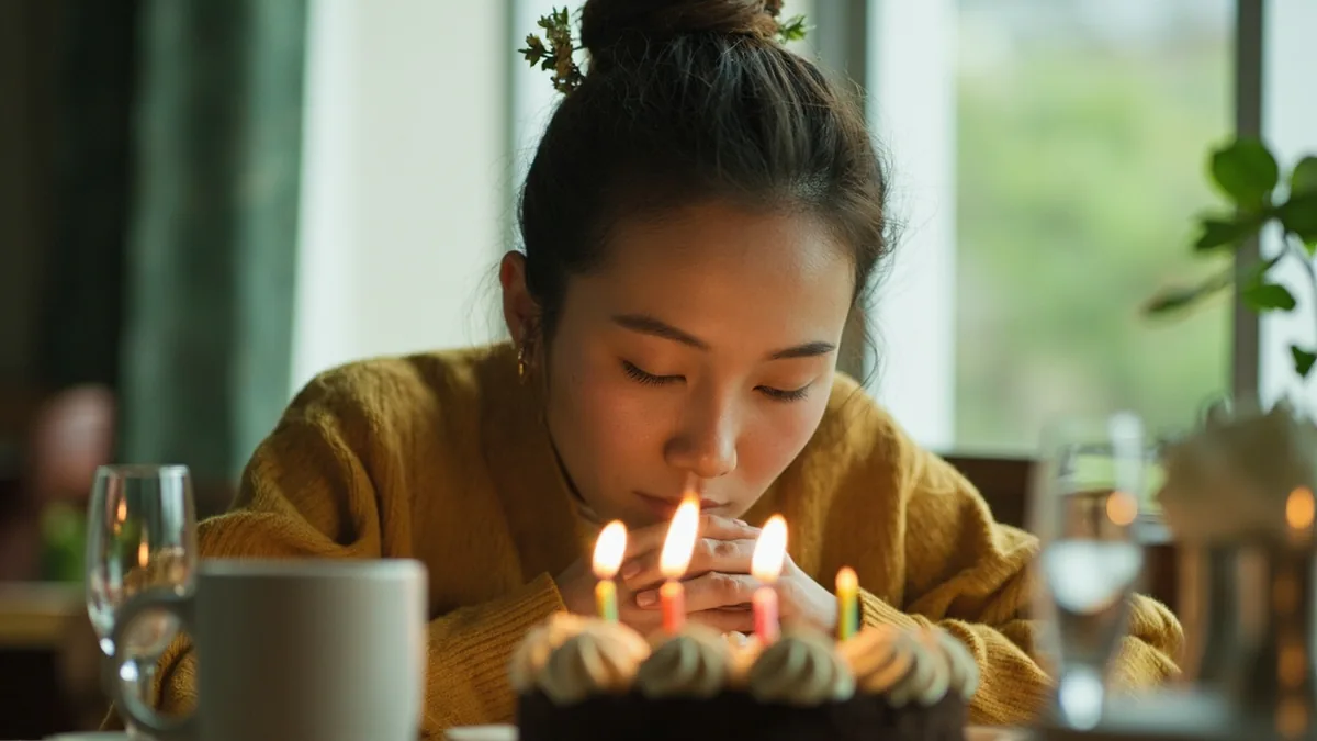 중국어로 "생일 소원" — 生日愿望 (shēngrì yuànwàng)