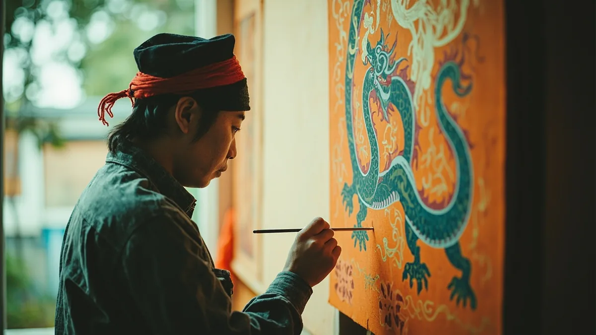중국어로 "용 문화" — 龙文化 (lóng wénhuà)