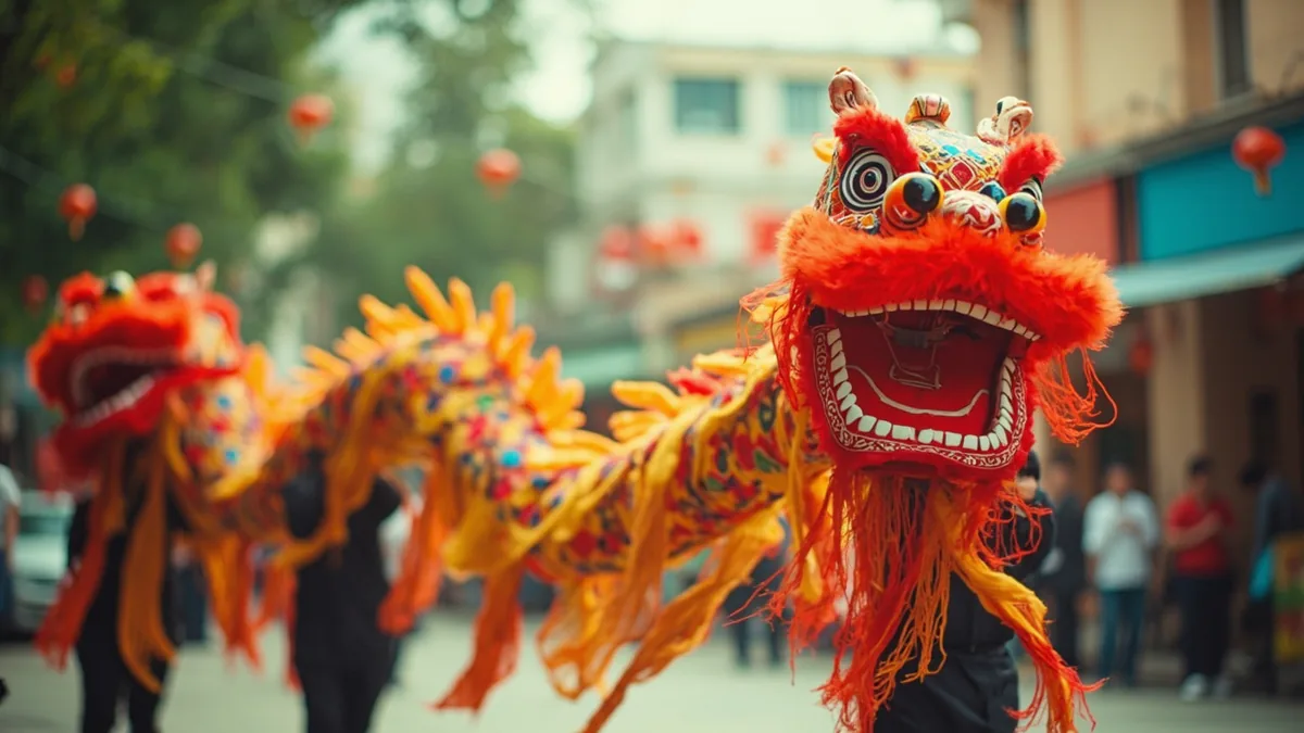 중국어로 "용춤" — 舞龙 (wǔ lóng)