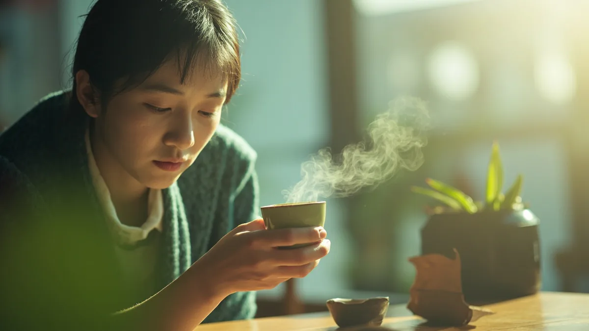 중국어로 "룽징차" — 龙井 (Lóngjǐng)