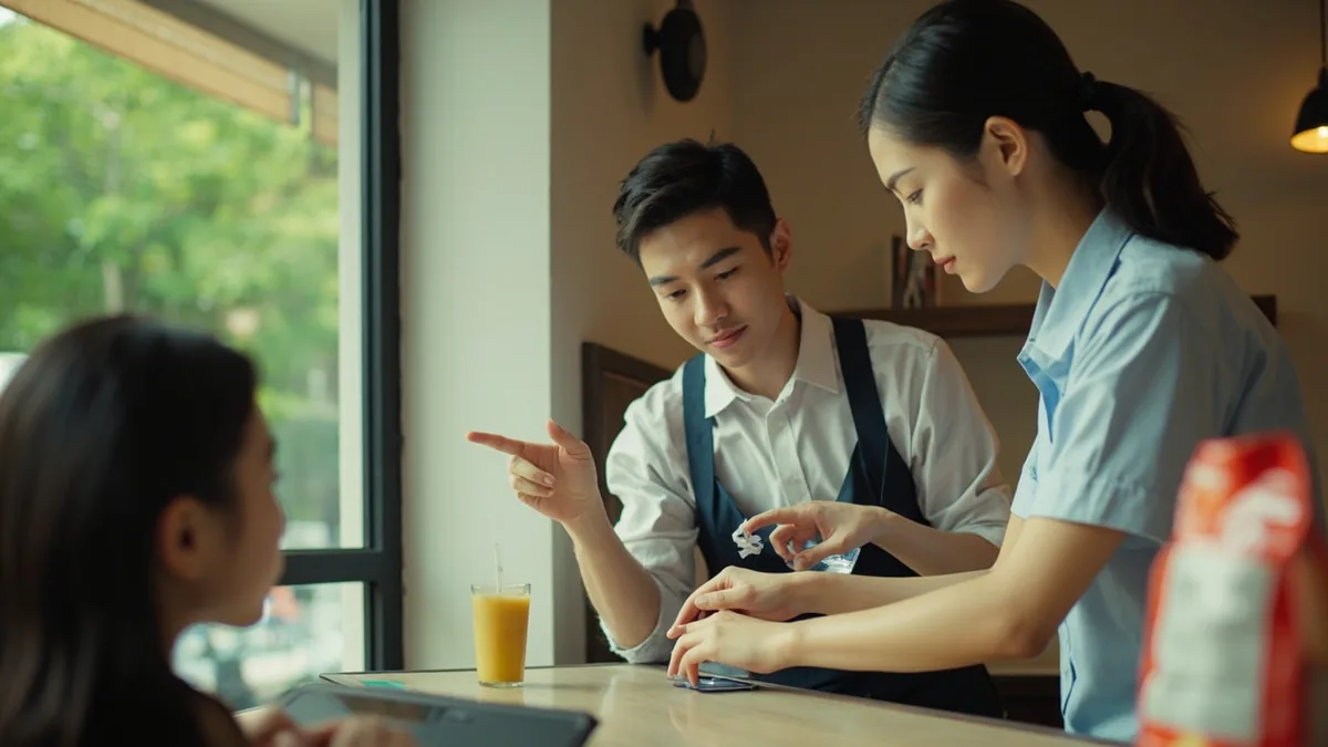 중국어로 "무료 와이파이 있어요" — 有免费WiFi (yǒu miǎnfèi WiFi)