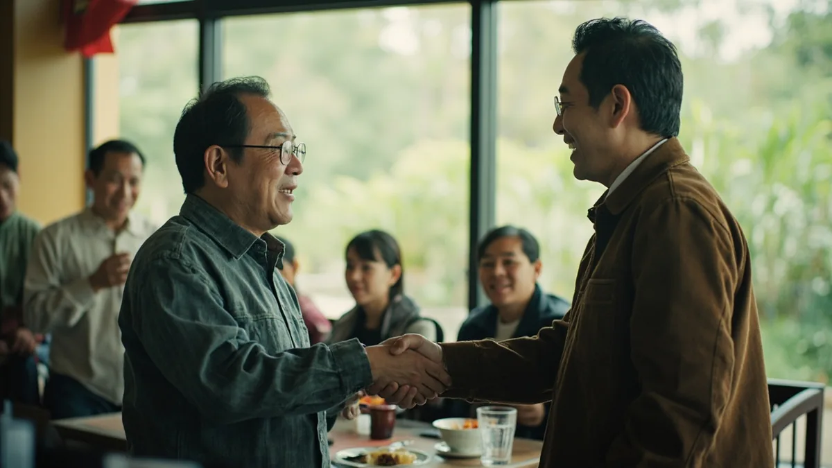 중국어로 "만나서 반가워요" — 你好，很高兴认识你 (nǐ hǎo, hěn gāoxìng rènshi nǐ)
