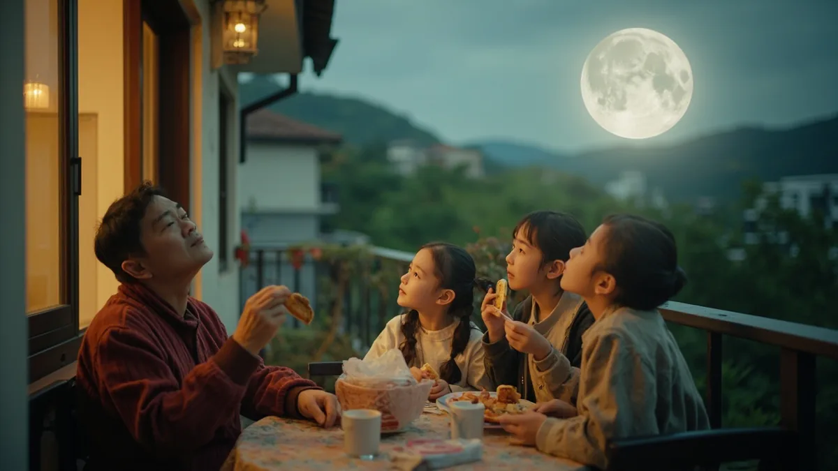 중국어로 "중추절" — 中秋节 (Zhōngqiūjié)