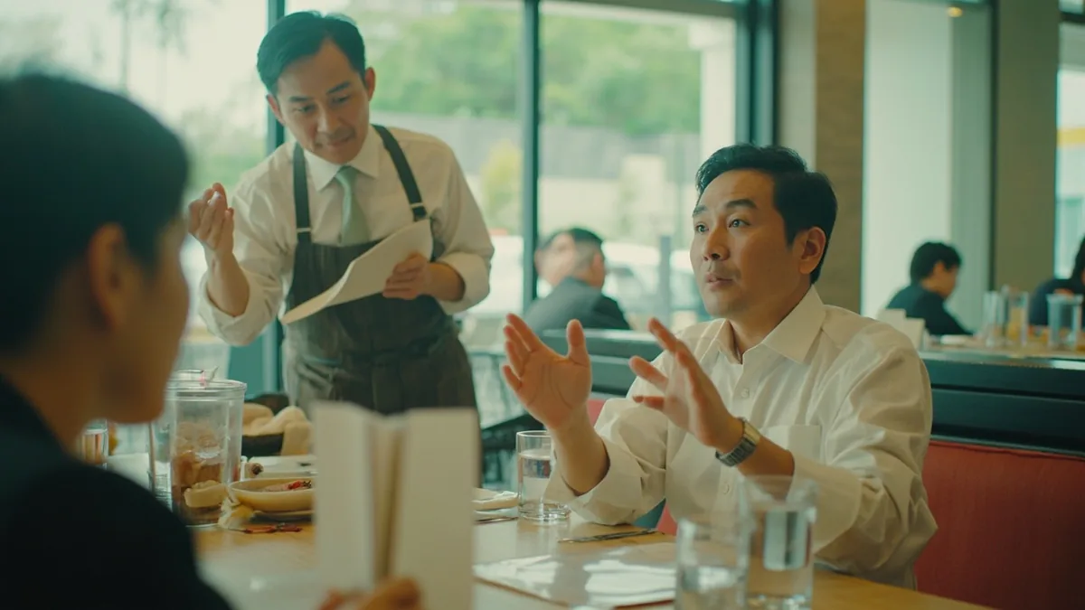 중국어로 "음식이 아직 안 나왔어요" — 我们的菜还没来 (wǒmen de cài hái méi lái)