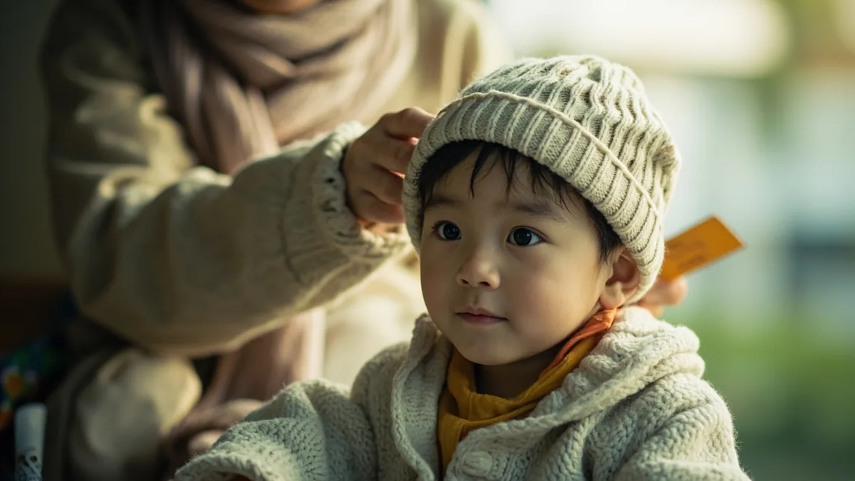 중국어로 "모자 써" — 戴上帽子 (dài shàng màozi)