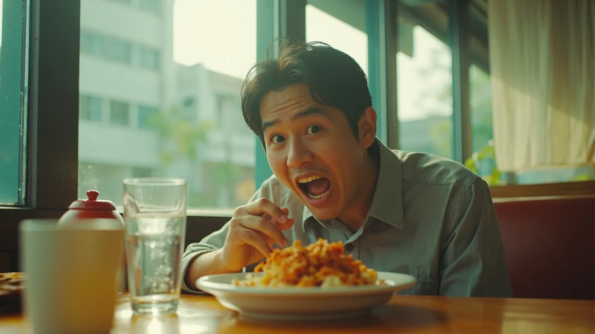 중국어로 "매워" — 好辣！ (hǎo là!)