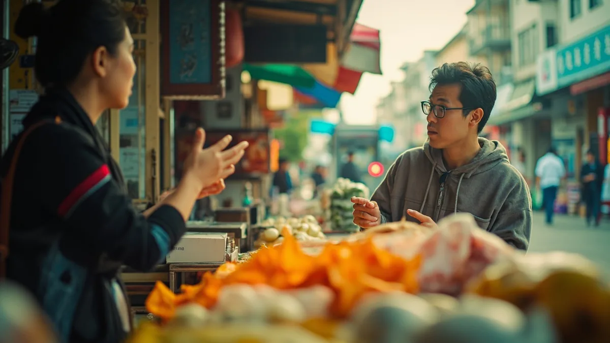 중국어로 "영어로 말해 줘서 고마워" — 谢谢你（说）英语 (xièxie nǐ (shuō) yīngyǔ)