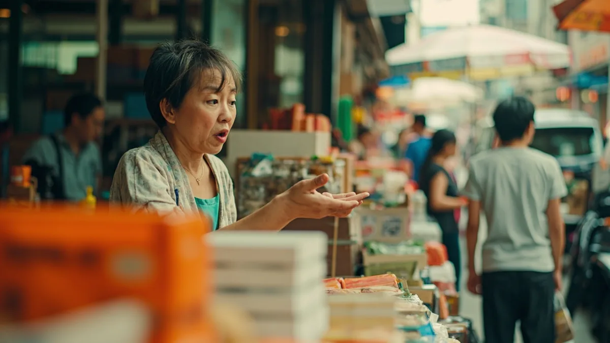 중국어로 "이건 다 팔렸어요" — 这个卖完了 (zhège màiwánle)