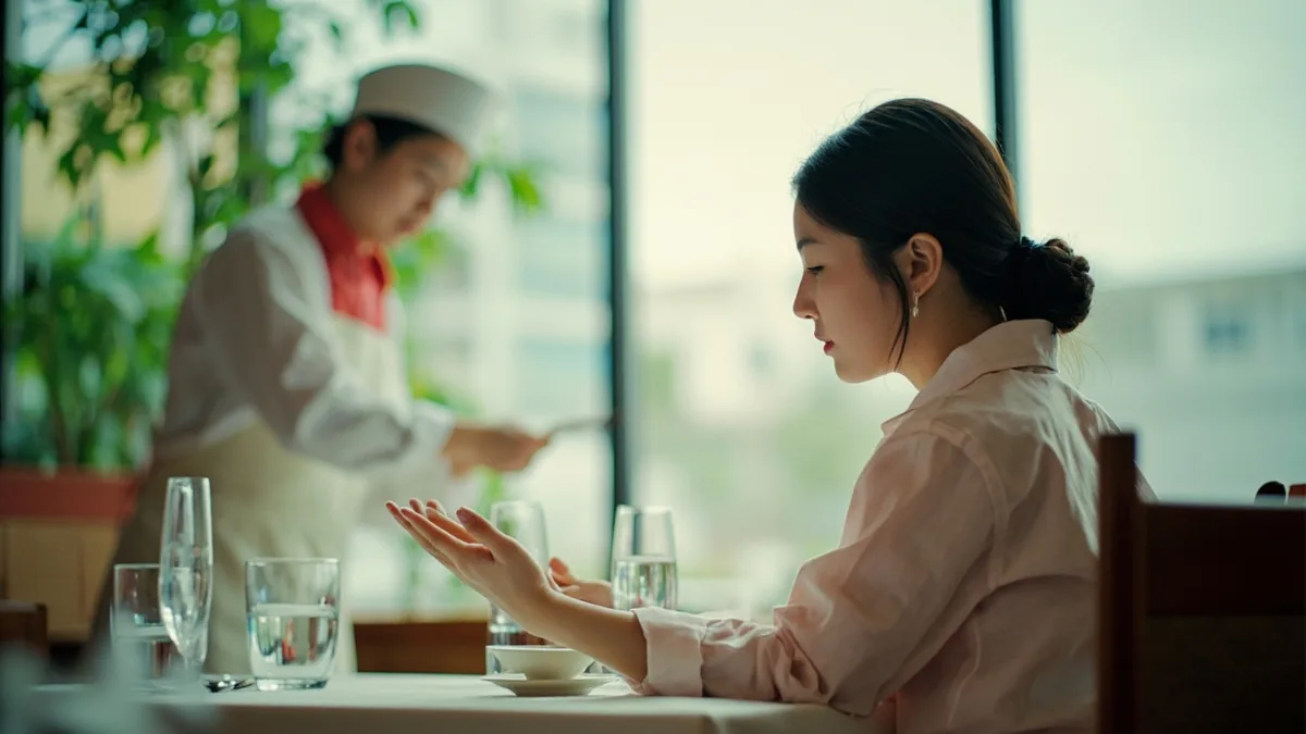 중국어로 "메뉴판 주세요" — 菜单给我看一下 (càidān gěi wǒ kàn yīxià)
