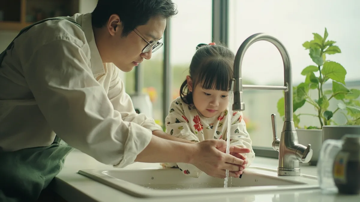 중국어로 "손 씻어" — 洗手 (xǐ shǒu)